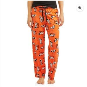Women's Orange hotdog in tp mummy Print Pajama Pants